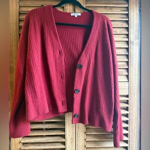 Madewell Deep Red Cardigan Sweater